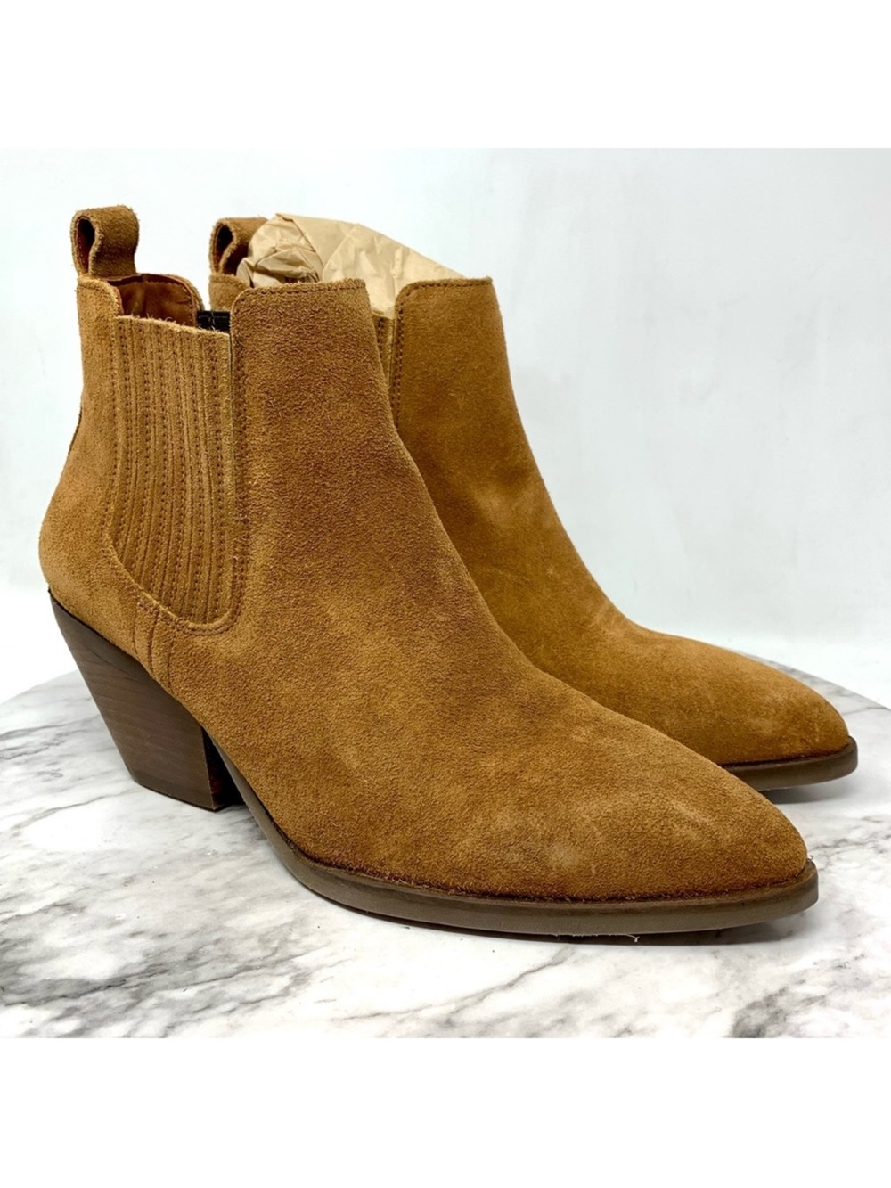 PATINA/PORTLAND LEATHER GOODS Dakota Brown Suede Boots 6/36 Quiet Luxury Minimal